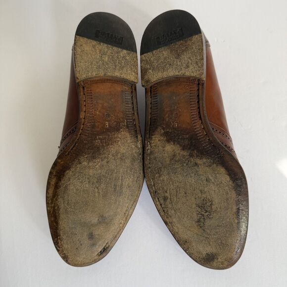 Vtg Bally Loafers Mens 9D Italian Leather Tassel Kiltie Cognac Dress Shoes